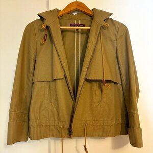 Stylish Olive Green Hooded Jacket